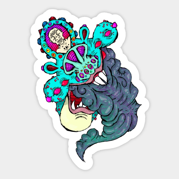 Bile Head Sticker by mothammer